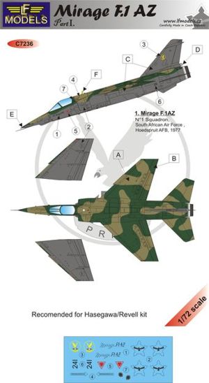 LF Models Decals 1/72 DASSAULT MIRAGE F-1 ED Libyan Air Force 